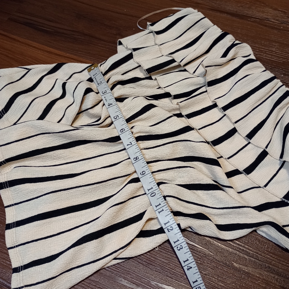 Anthropologie Maeve Rita striped One Shoulder ruffled top - Picture 8 of 9